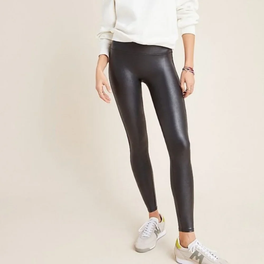 Spanx Faux Leather Legging Medium Black