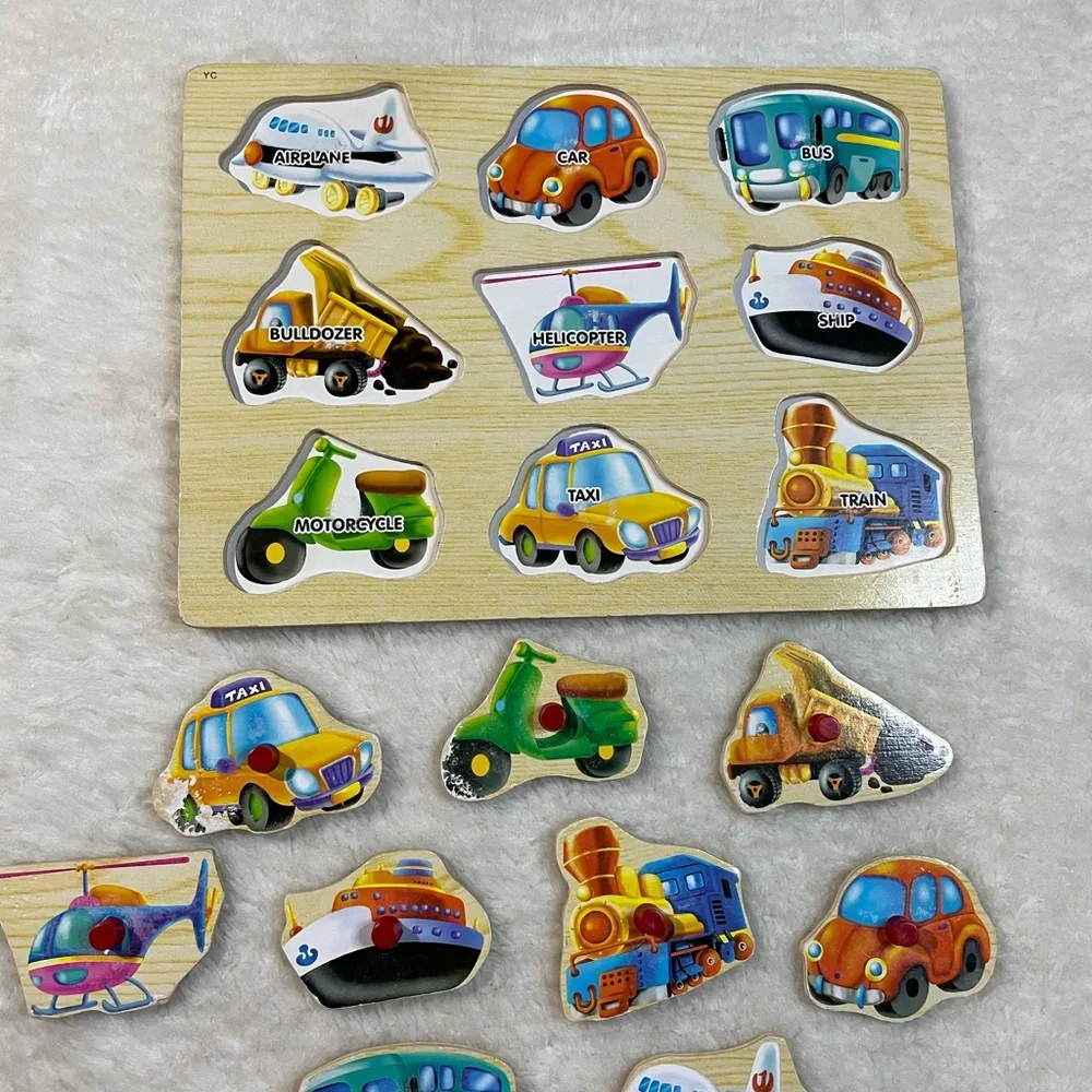 Wooden Vehicles 9 Piece Puzzle