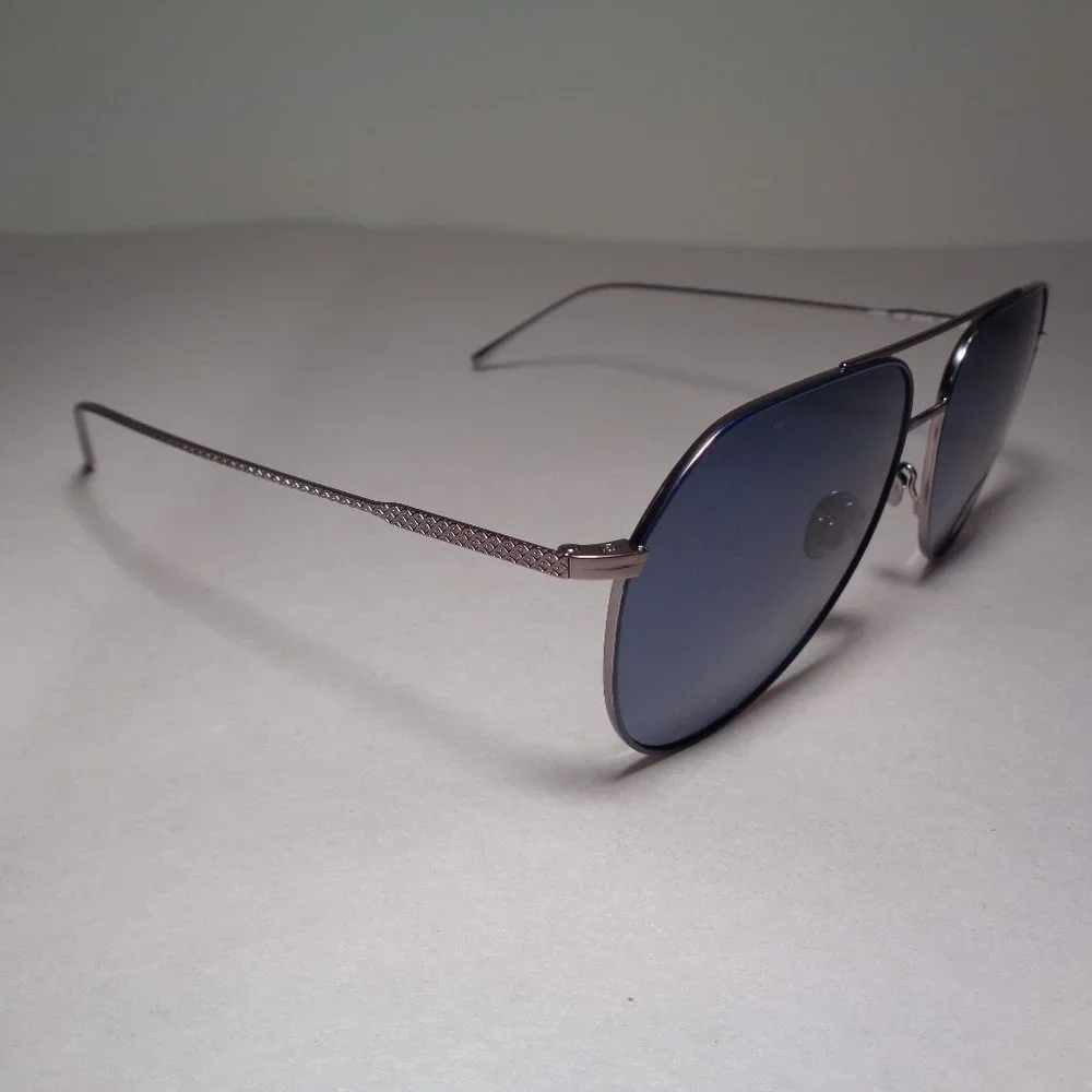 Lacoste L209S Silver Matte New Men's Aviator Sunglasses