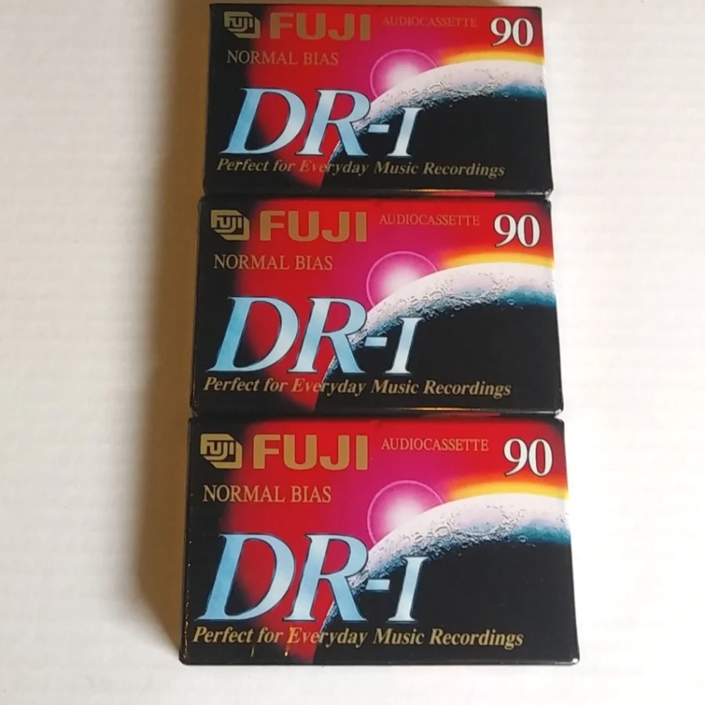SEALED FUJI DR-I 90 Audio Cassette Tapes - Set of 3