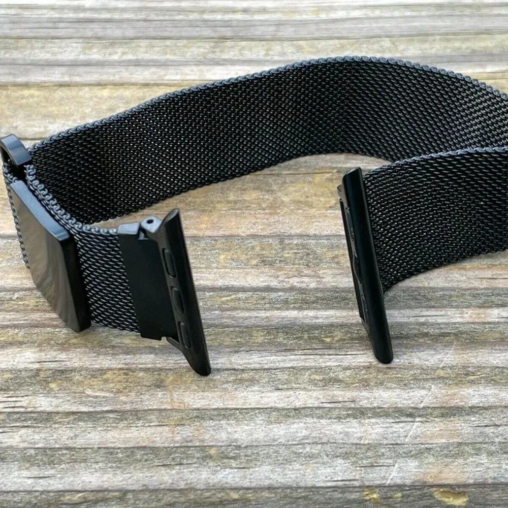 Unbranded Replacement Band For iWatch Apple Black Mesh Chain Strap Size 38-40mm