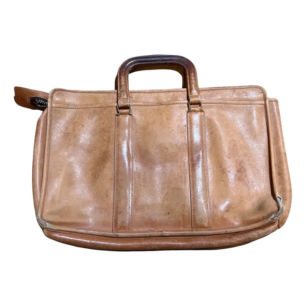 Coach Tan Brown Leather Unisex Briefcase