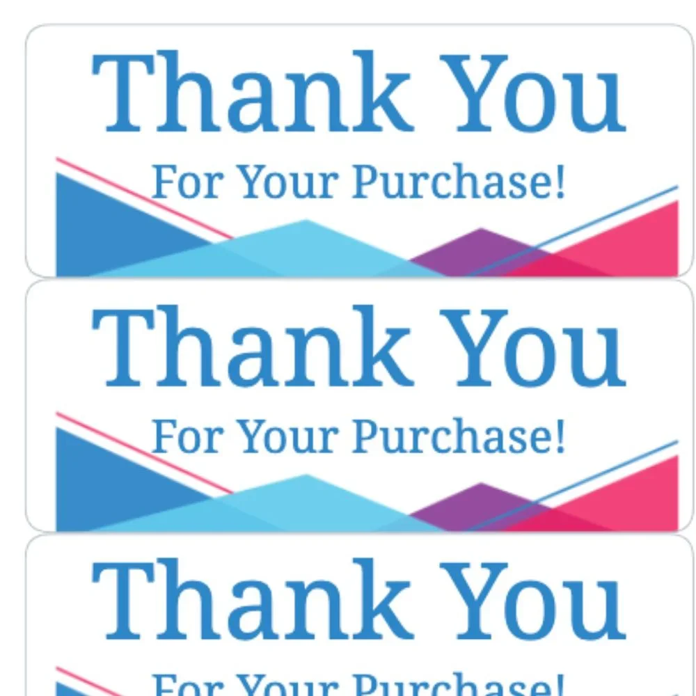 Thank You Stickers 90 XL 2 5/8 x 1 Inch Lab