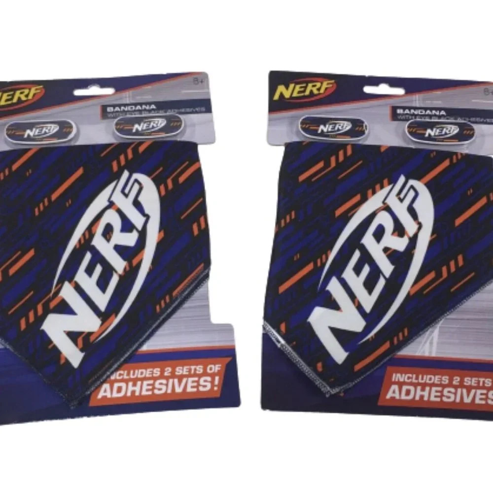 2 Nerf Team Bandanas with Eye Adhesives