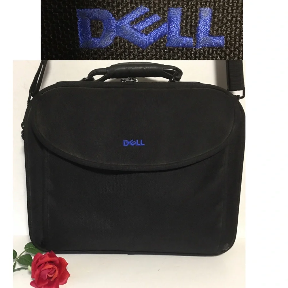 Dell Laptop Computer Adjustable Removable Padded Shoulder bag whandles Black