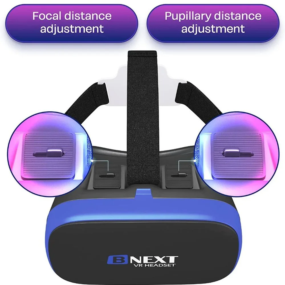 VR Headset Compatible with iPhone & Android Phone Universal Virtual Reality Gogg