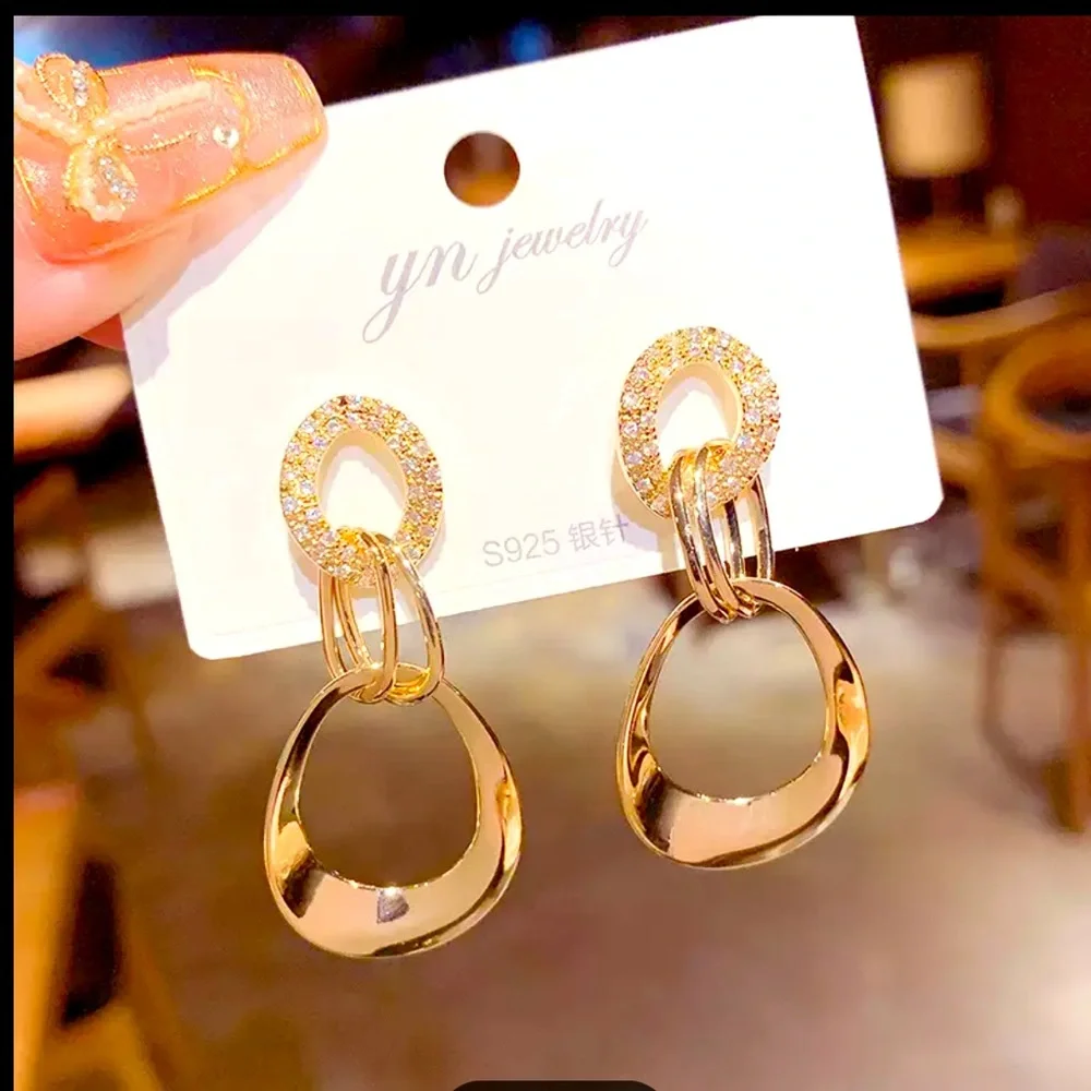Beautiful 925 Gold Earrings