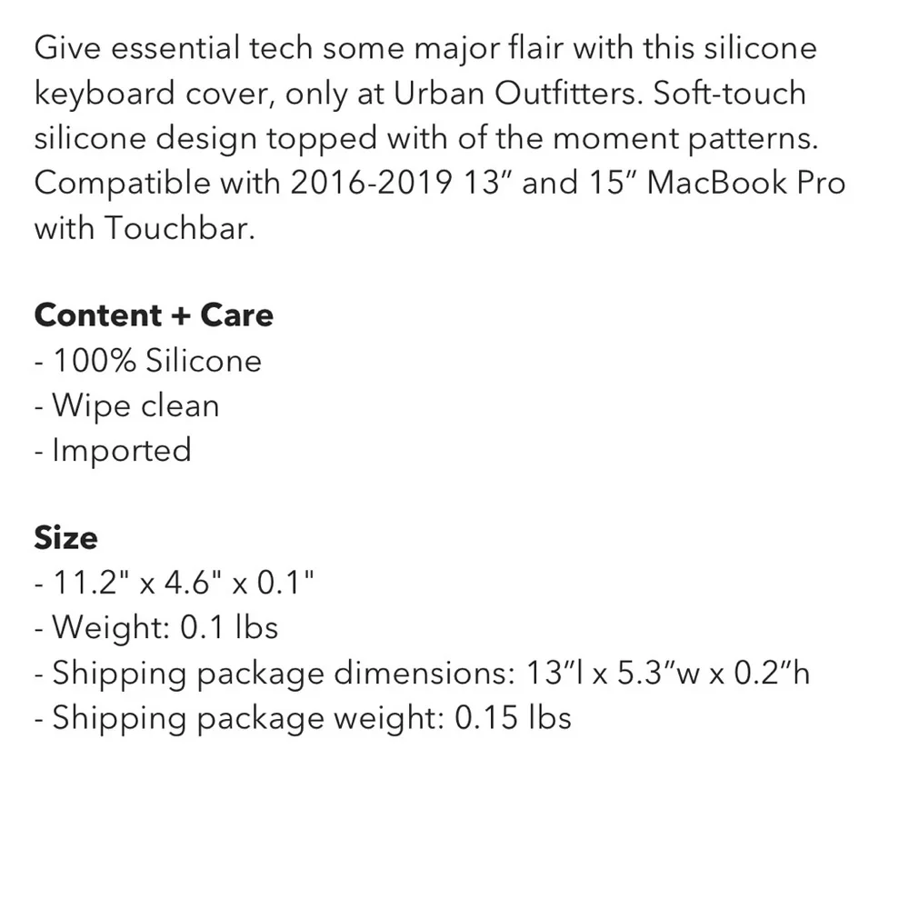 Urban Outfitters 100% silicone