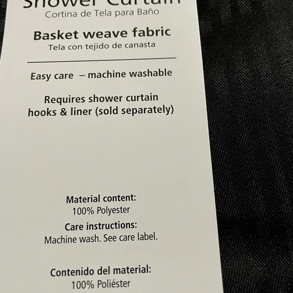 Black shower curtain