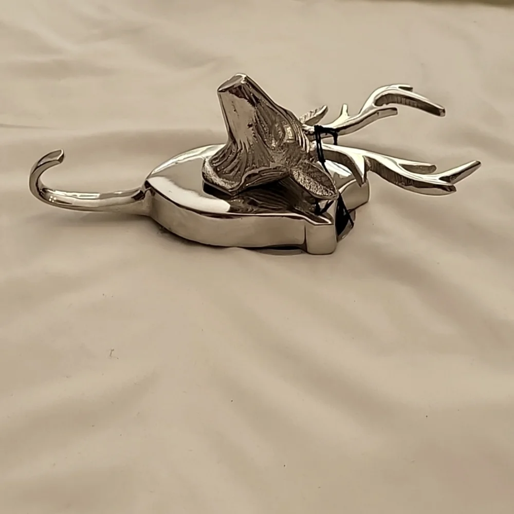 Silver Stag head hook