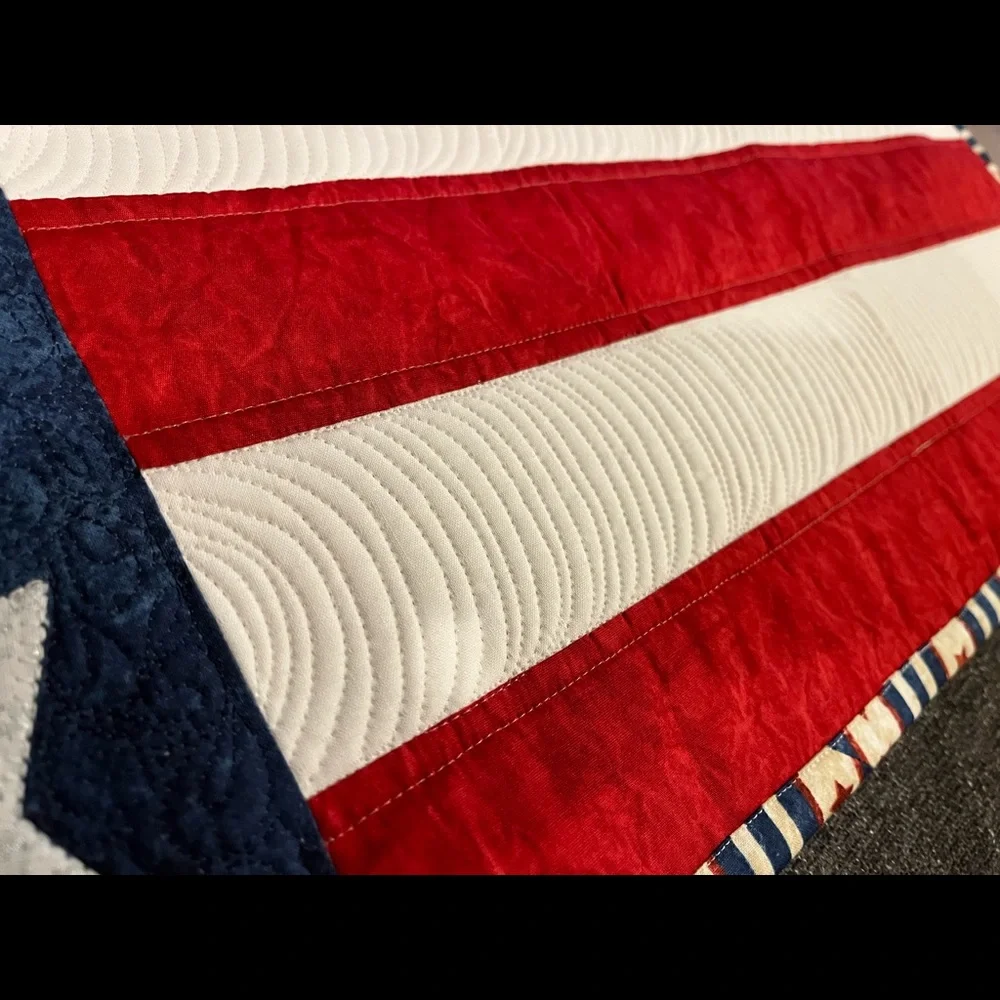 Custom made Patriotic Table Runner - Hand Made with Precision Stitching.