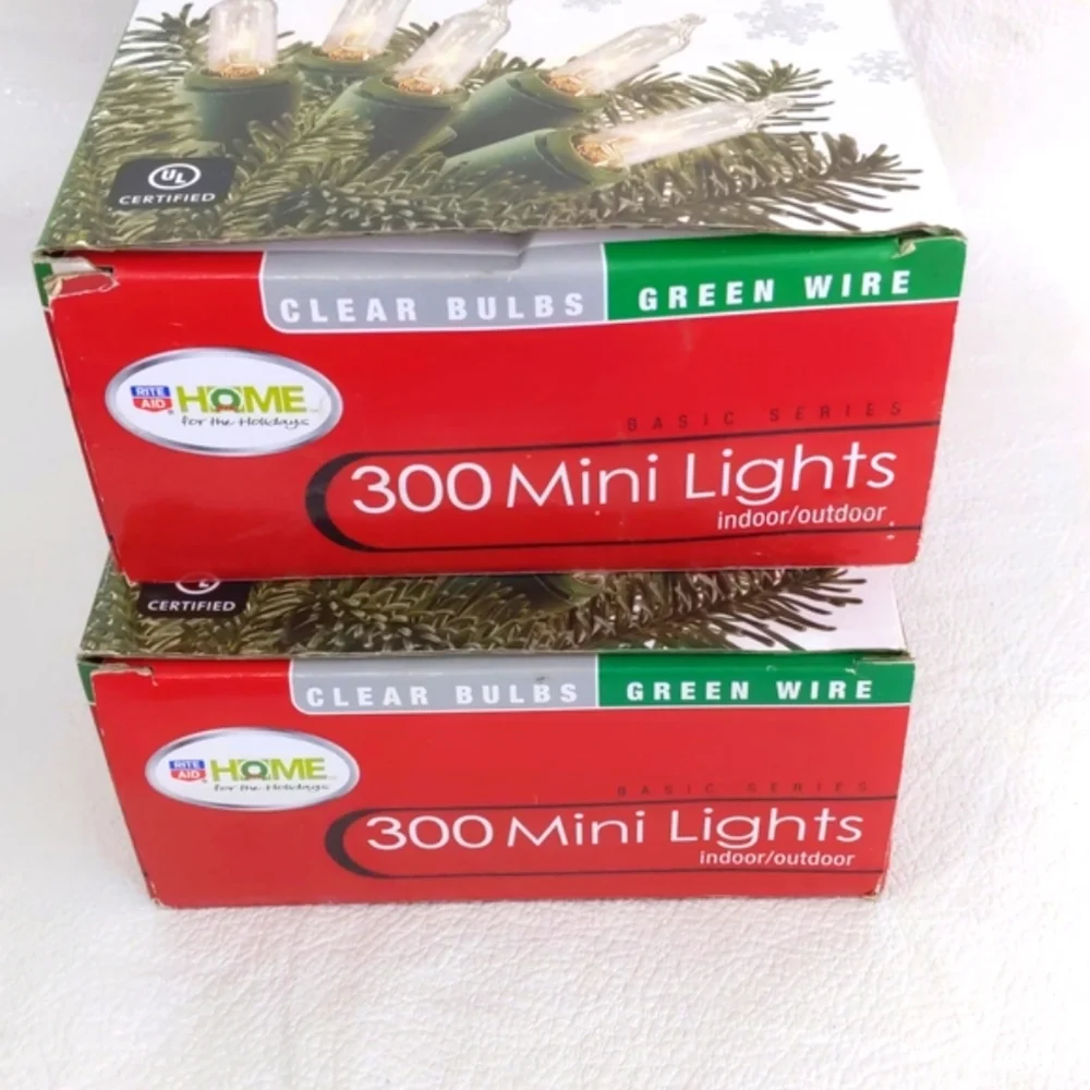 2 Boxes 300 Mini Lights Indoor Oudoor 59 ft