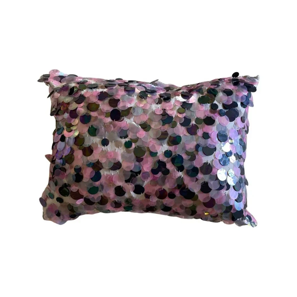 West Elm Sequin Overlay Pillow, Purple