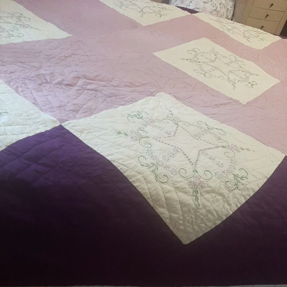Handmade vintage purple