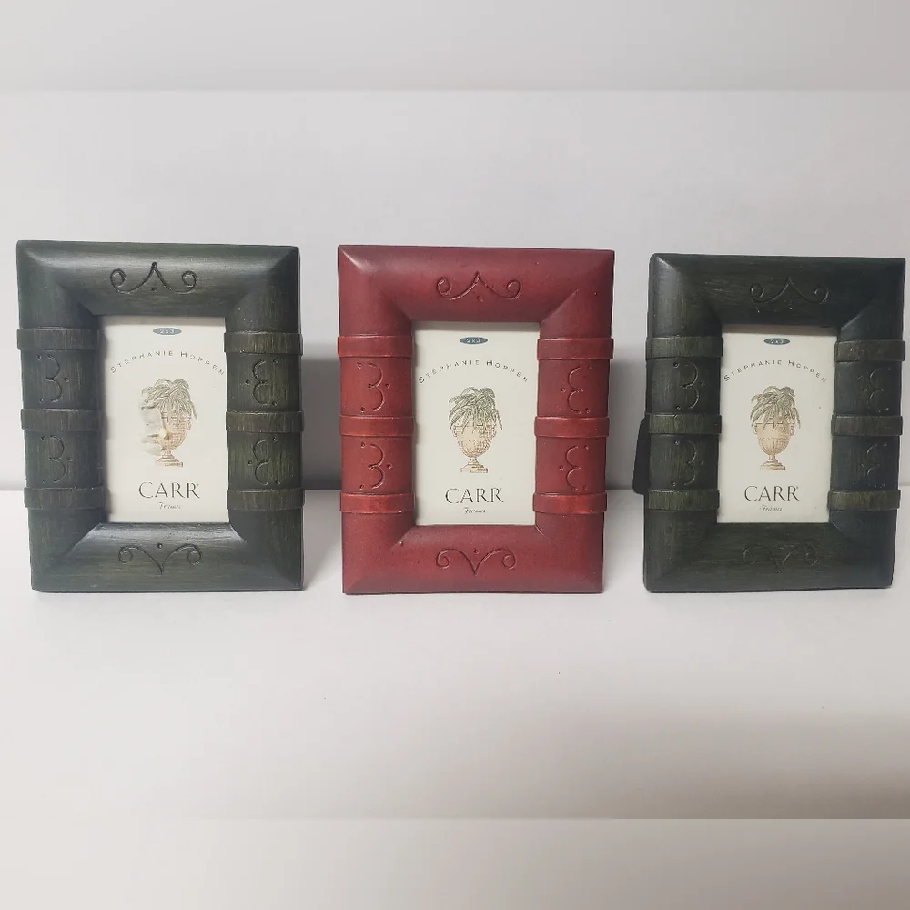 Set of 3 Stephanie Carr 2x3 Wooden Picture Frames