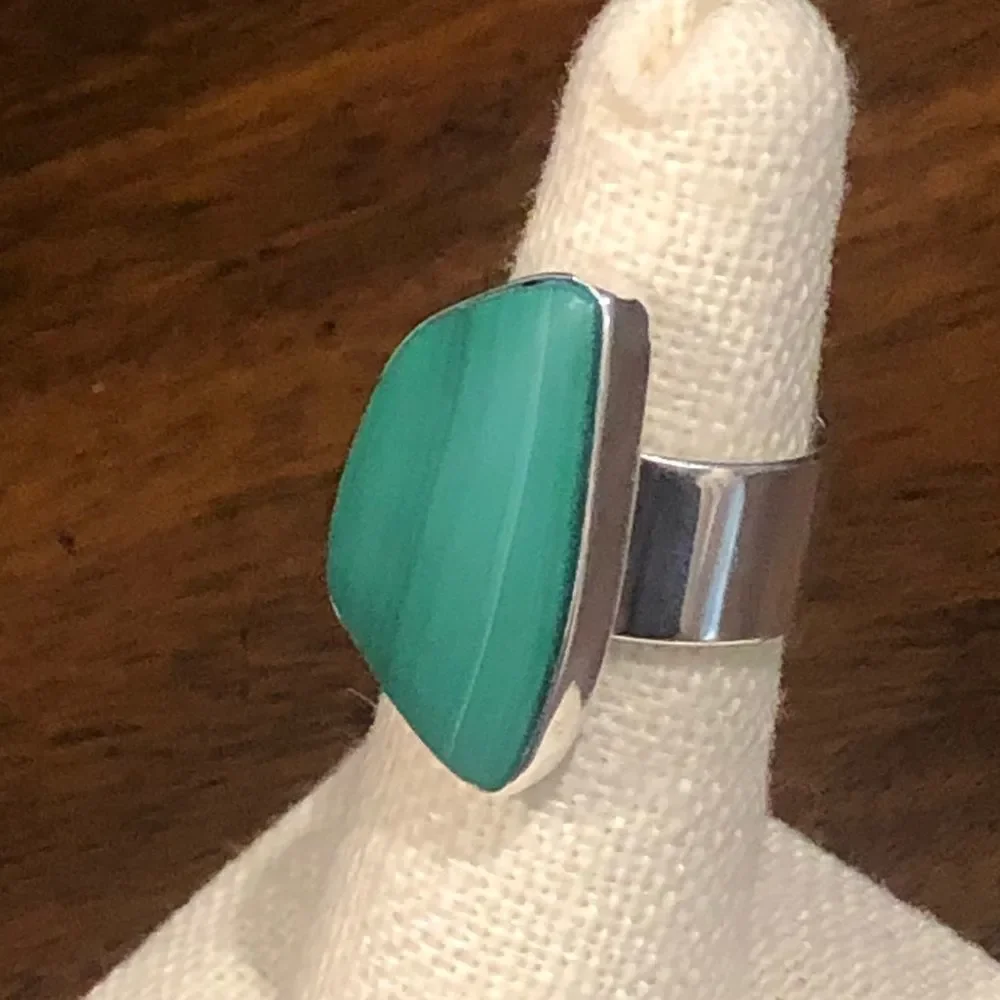 Vintage malachite sterling
