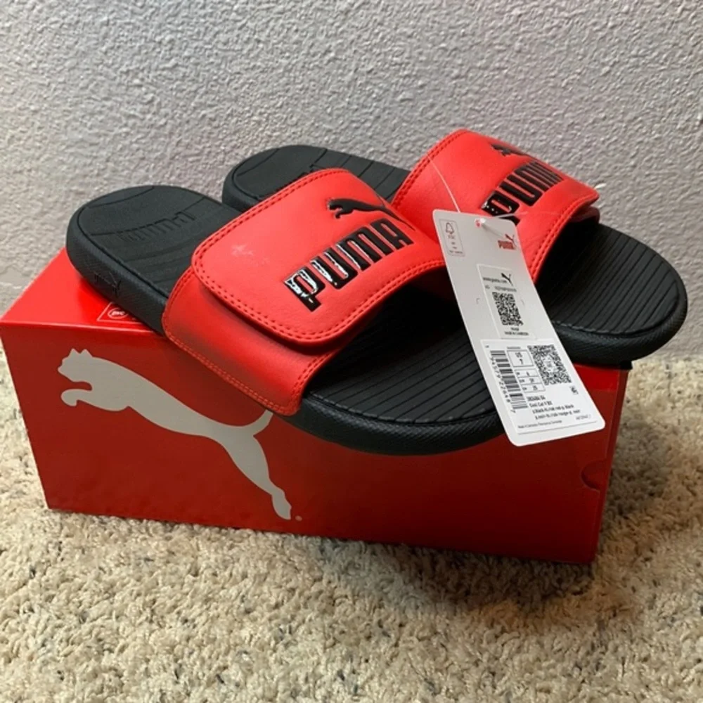 Puma Cool Cat V BX Men's Red Slides sz 7