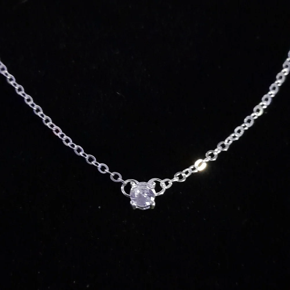 Silver CZ Necklace 🌹8