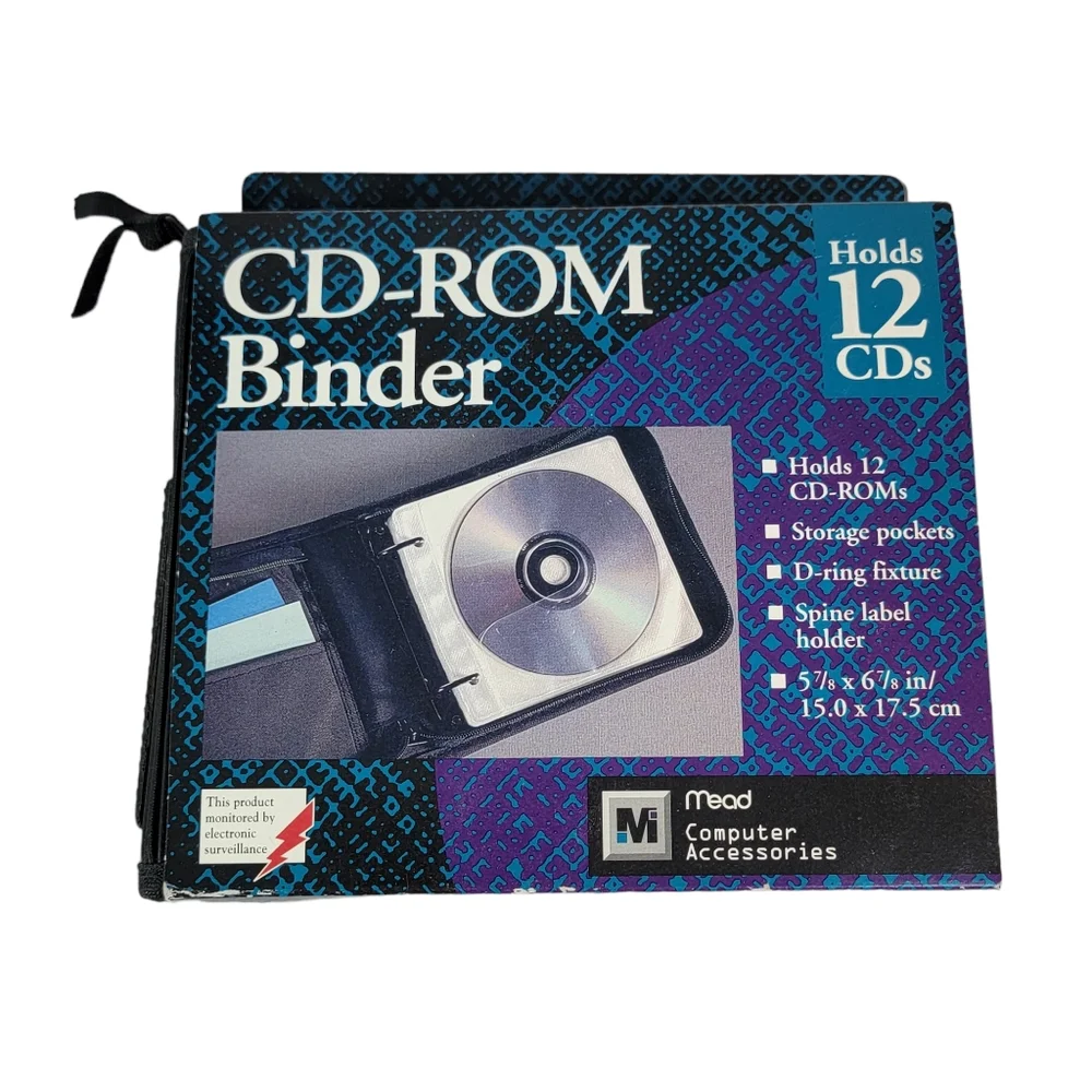 Mead CD-ROM Binder Compact Disc CD Storage Organization Case Holds 12 NIP