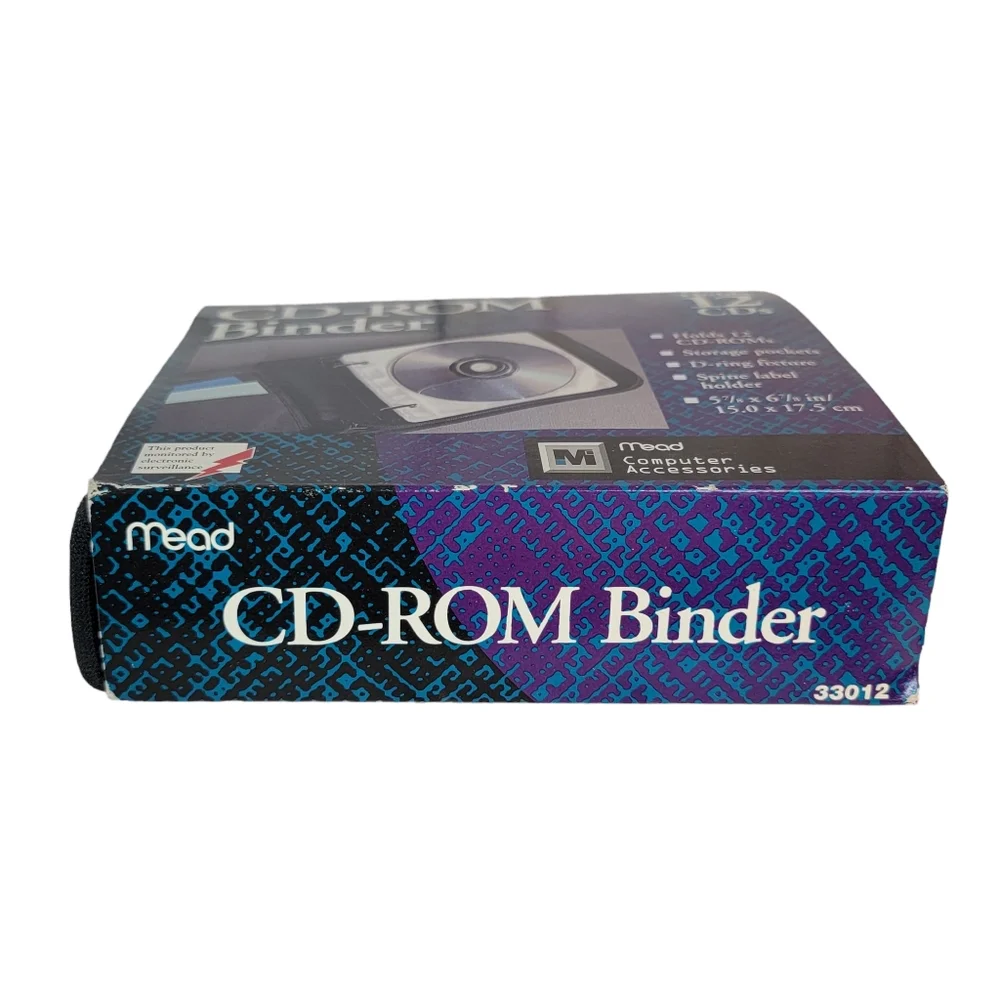 Mead CD-ROM Binder Compact Disc CD Storage Organization Case Holds 12 NIP