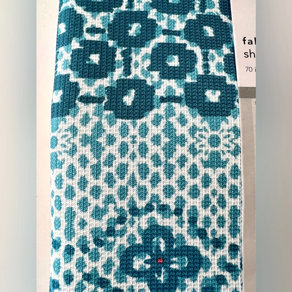 Global Microprint Fabric Shower Curtain Rows of Textile Patterns