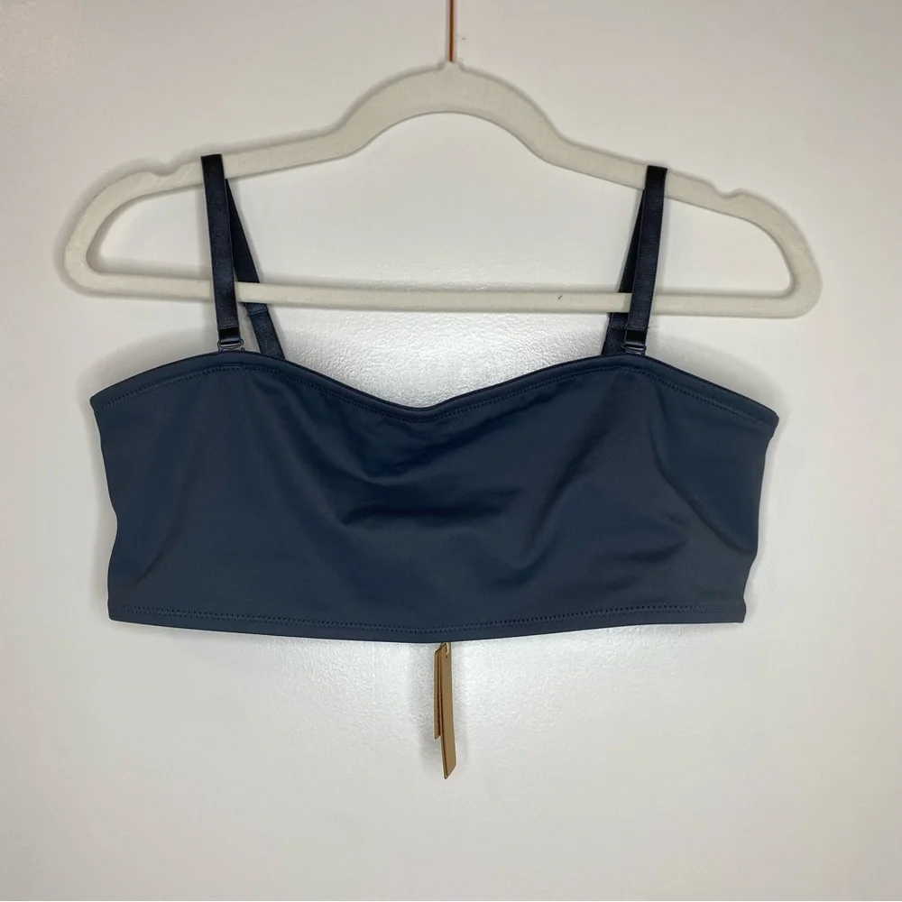 NEW!! SKIMS shaping Swim Bandeau Bikini Top - Gunmetal