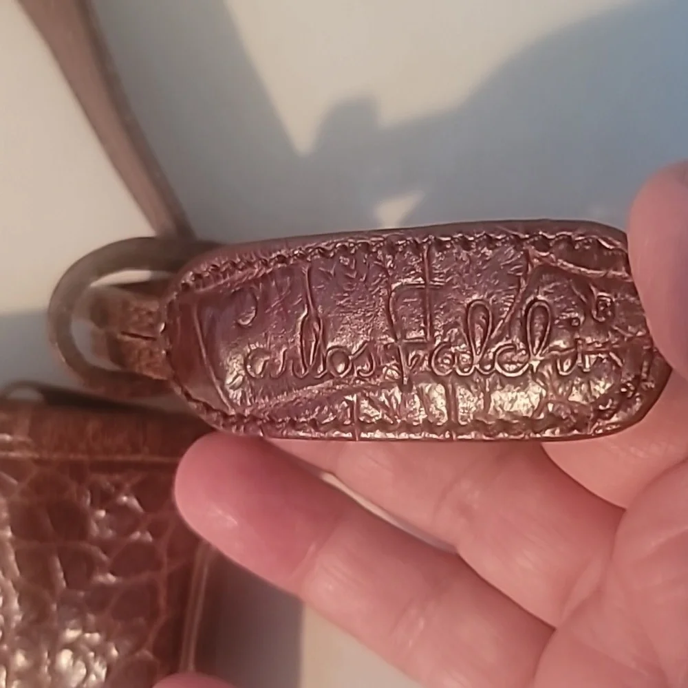 Carlos Falchi crocodile embossed