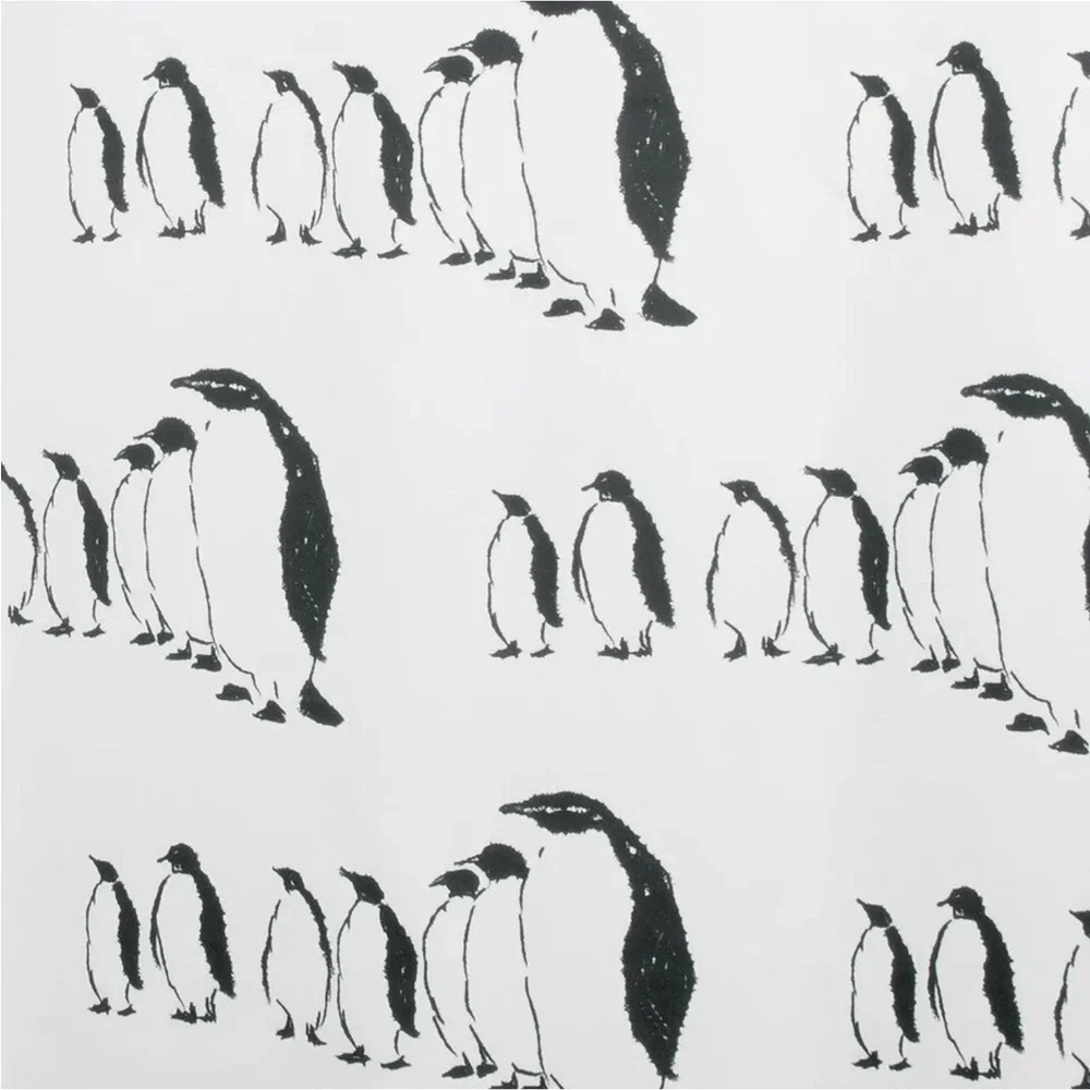 New InterDesign Penguins bathroom Fabric Shower Curtain, 72