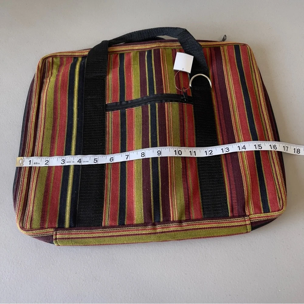 Handmade Stripe Southwestern Briefcase Laptop Bag Made in Guatemala NWT
