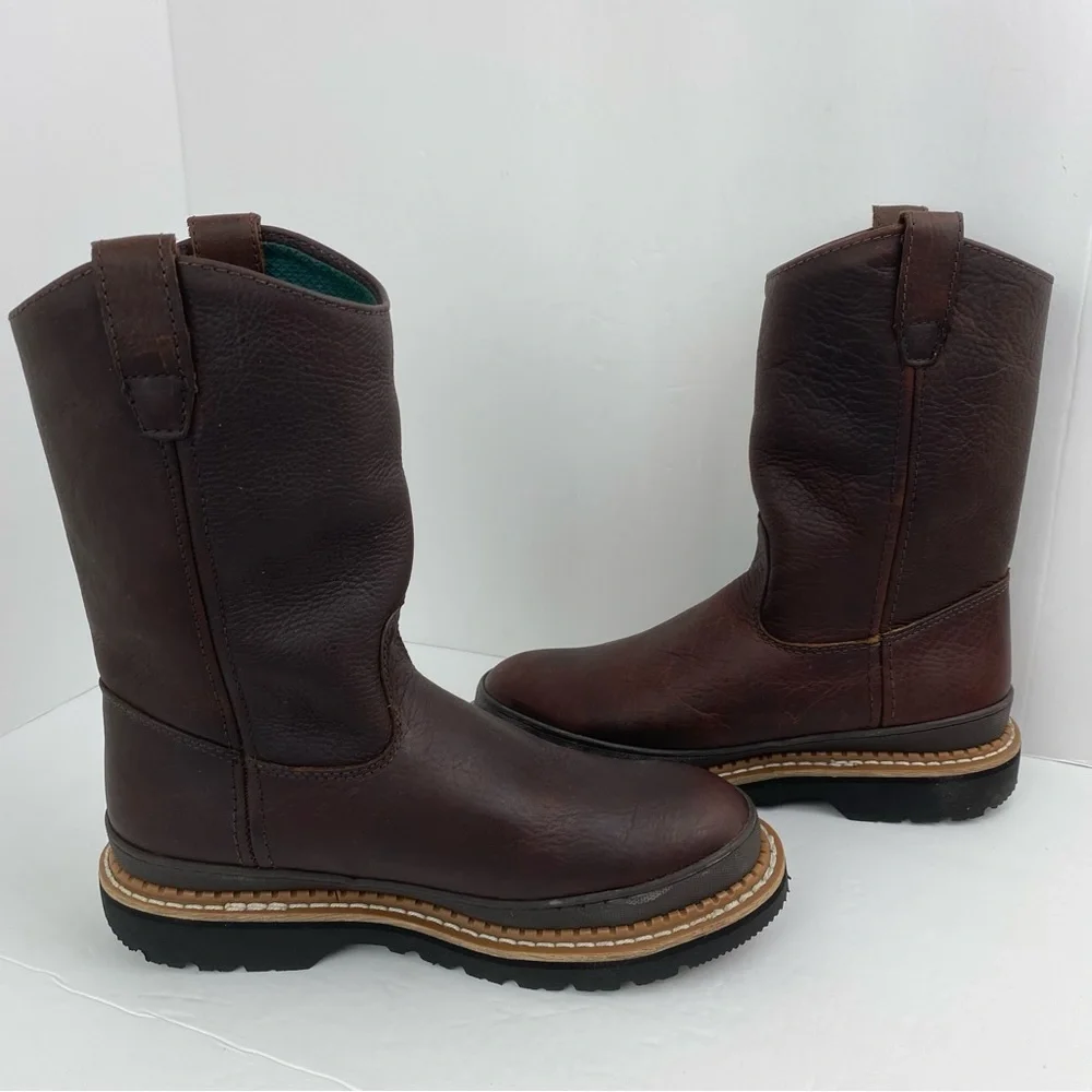 Georgia Boot size 8M Men’s Brown Leather Giant Steel Toe Work Boots