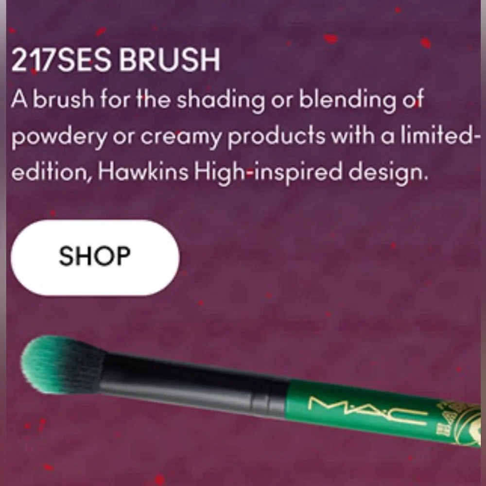 MAC Stranger Things 217SES Synthetic Blending Eye Brush - Brand New In Package