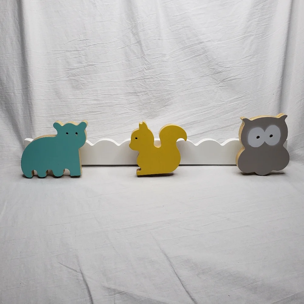 Forest Friends Children's Wooden Wall Hooks