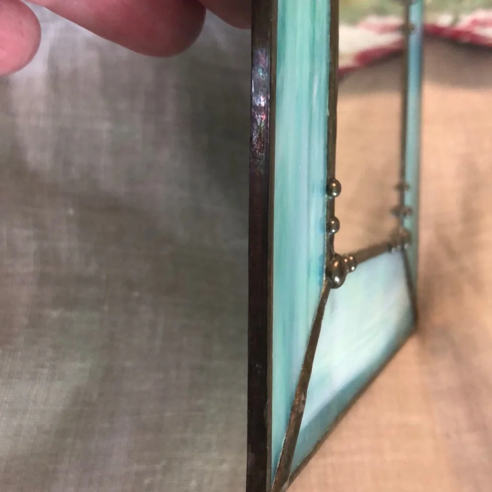 Vintage ‘83 Handcrafted Van Gogh Iris Mirror (Like New)