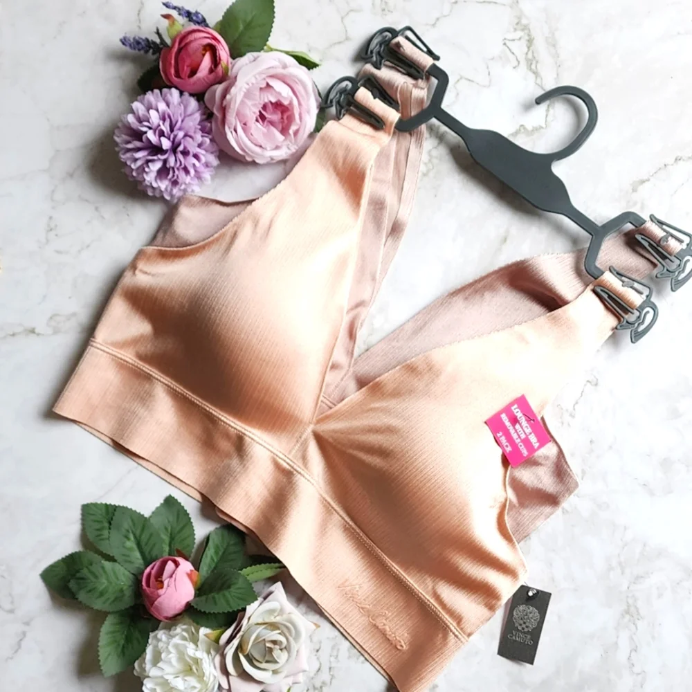 2 Pack Vince Camuto Bras, Sexy Push Up Wireless Free, Size L, NWT