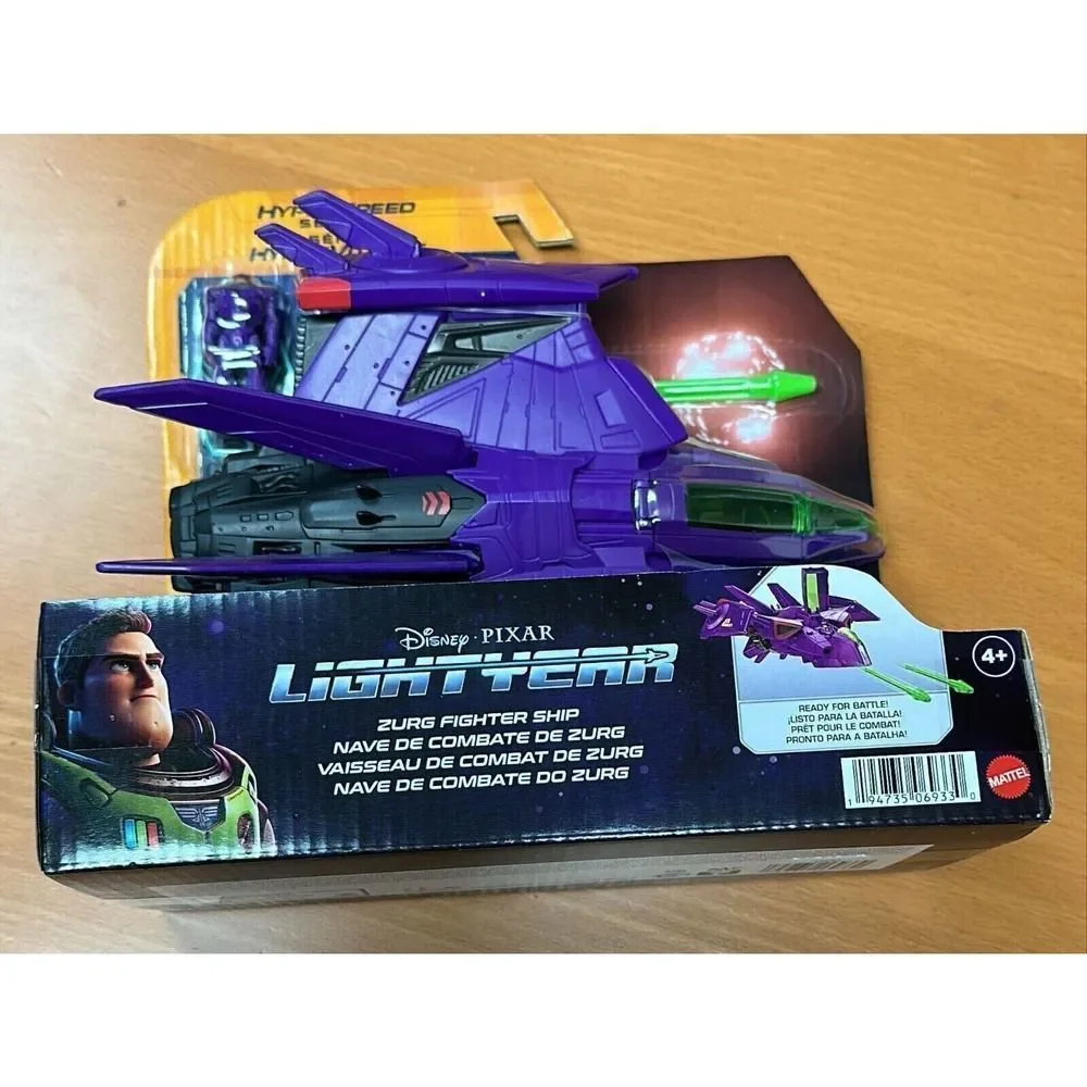 Disney Pixar Lightyear Hyperspeed Zurg Fighter Ship With Figure, Kids Toy