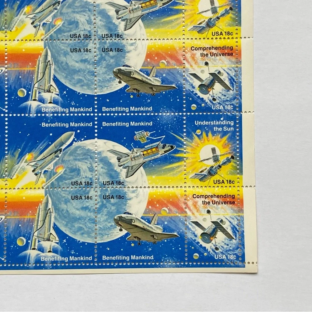 Space Achievement Stamps 1981 Full Sheet of 48 US 18¢ MHN Scott 1912 1919