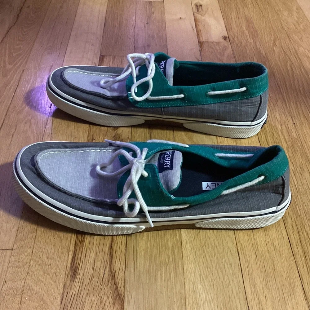 Sperry canvas worn