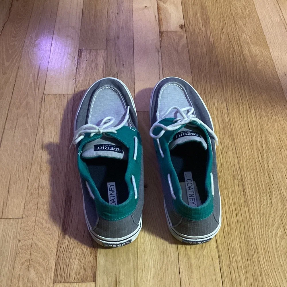 Sperry canvas worn