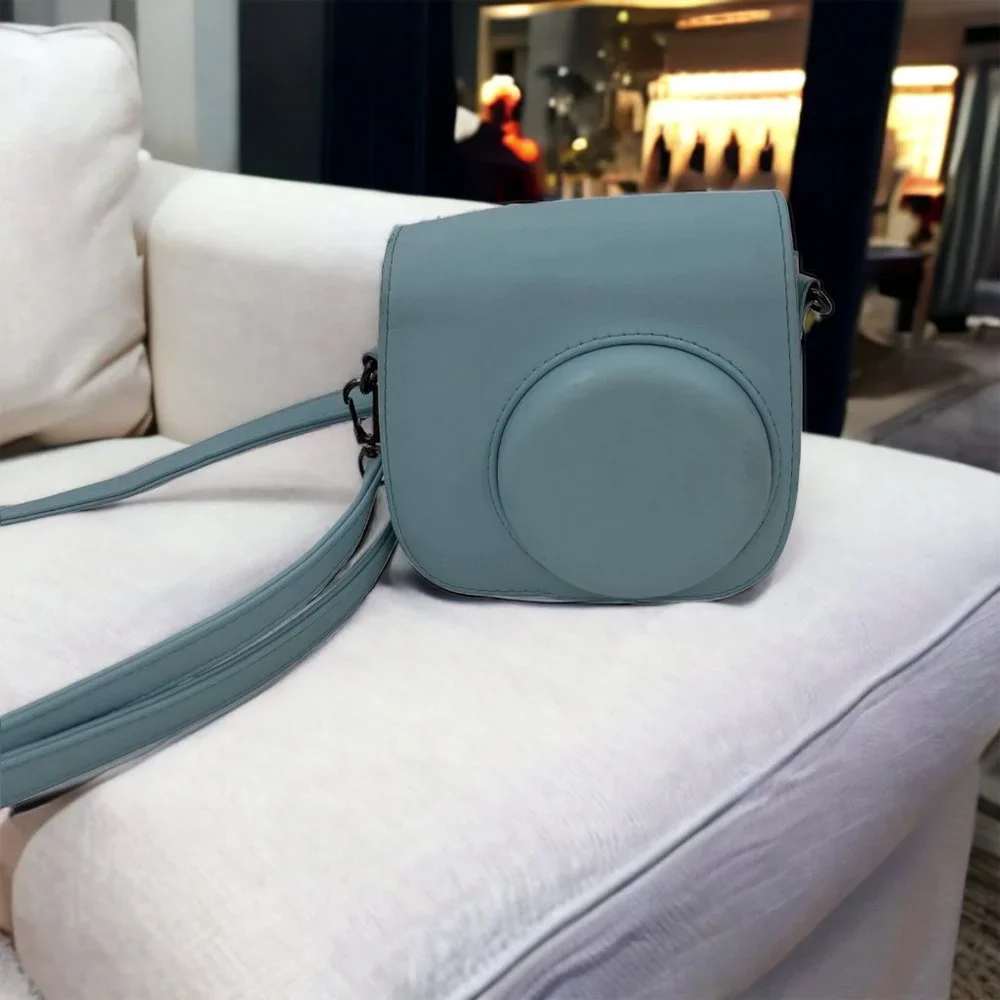 Shutter Light Blue Instax Polaroid Camera Crossbody Shoulder Bag
