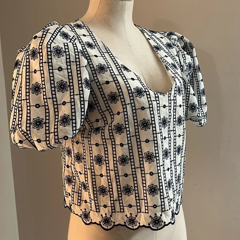 Zara embroidered cropped