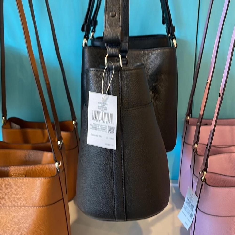 Kate Spade Leila Small Bucket Bag COLOR: Black NWT