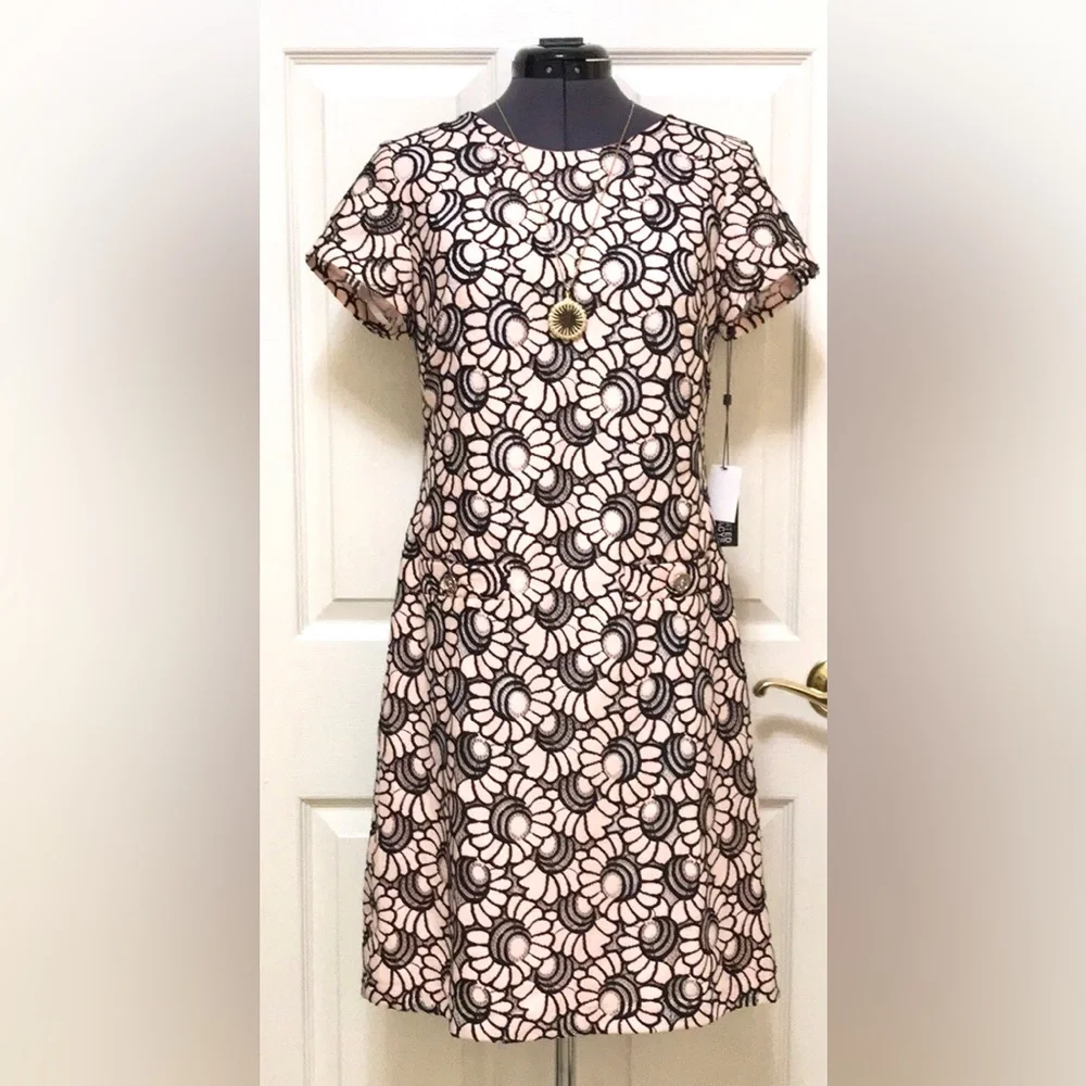NWT Tommy Hilfiger Pink Floral Lace Sheath Dress