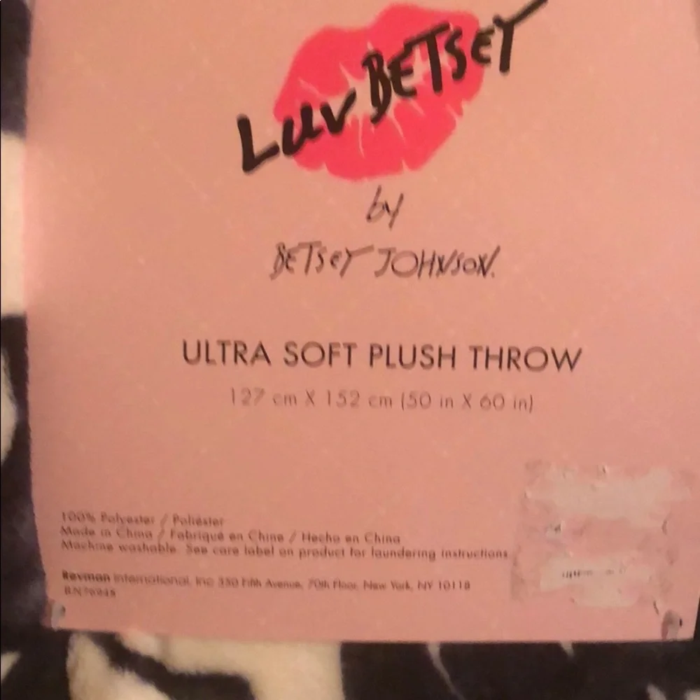 Betsey Johnson throw plush