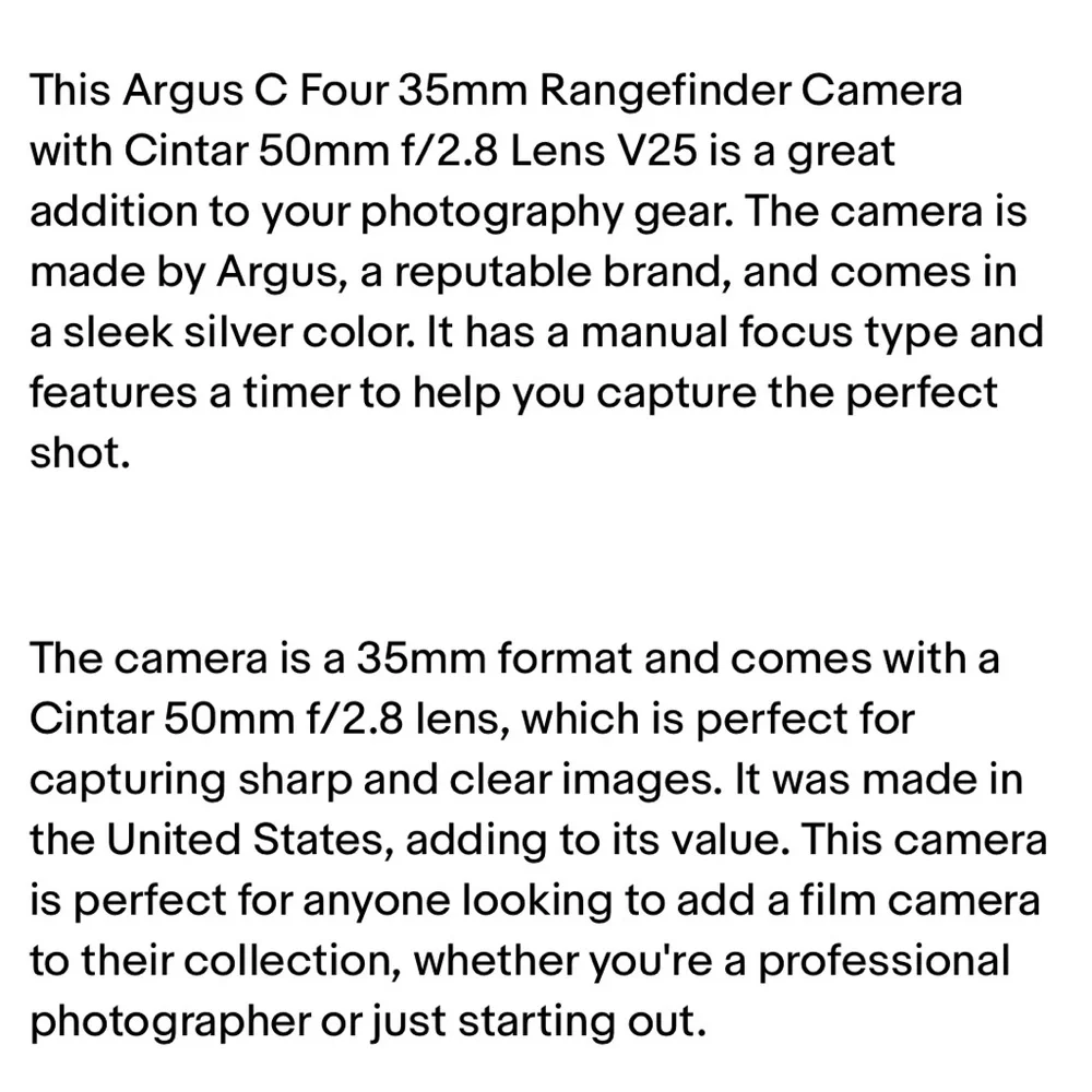 argus vintage four