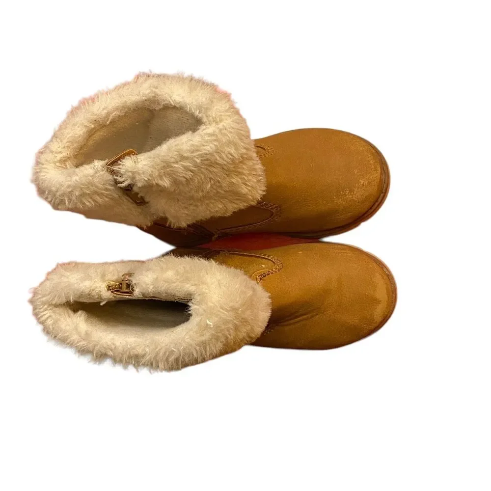 Oshkosh B'gosh Duchess Faux Fur Tan Boots Toddler Girl’s Size 7