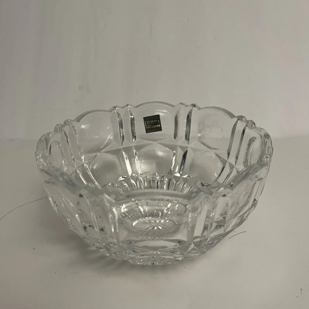 Hoya Mikasa crystal bowl, glass bowl, decor, candy dish, Japan, like new