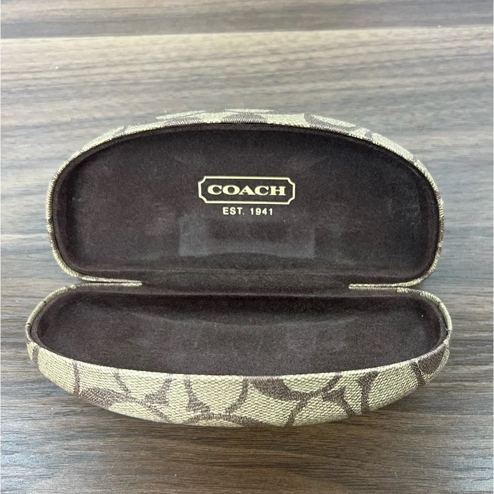Coach Signature Logo Hardshell Glasses Case