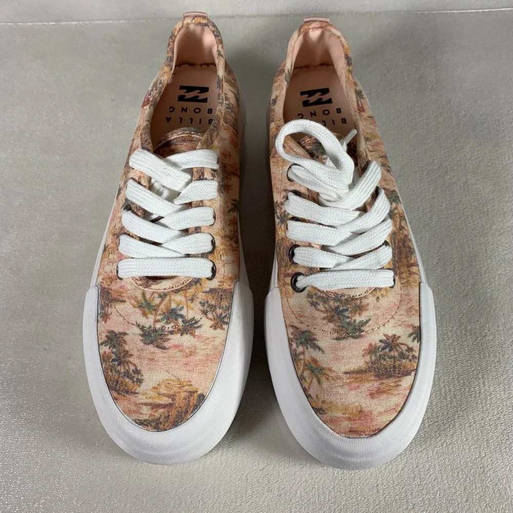 NEW Billabong Women's Puebla Canvas Platform Sneaker Size 7