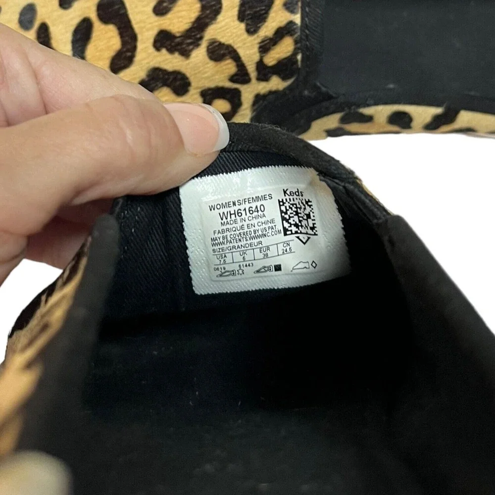 Keds Kate Spade New York Shoes Womens 7.5 Double Decker Mule Calf Hair Leopard