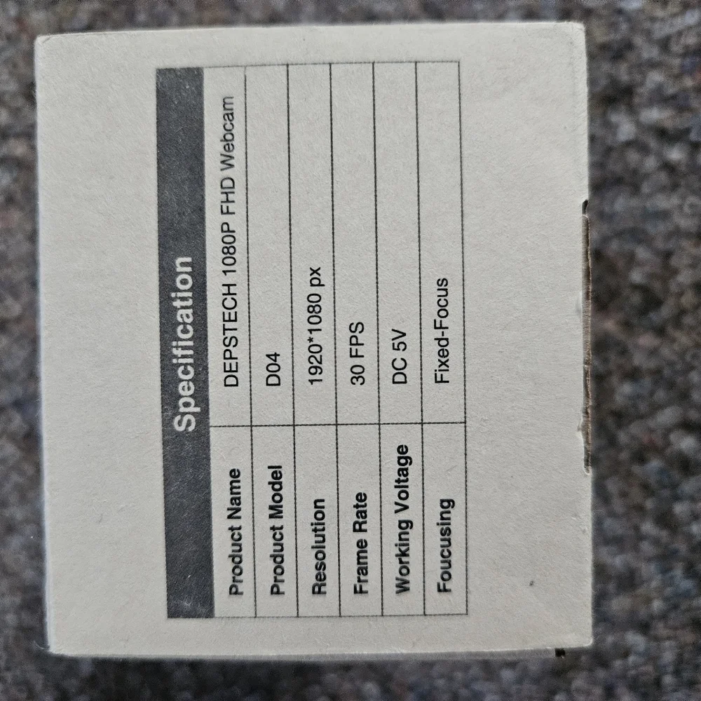 Depstech webcam microphone